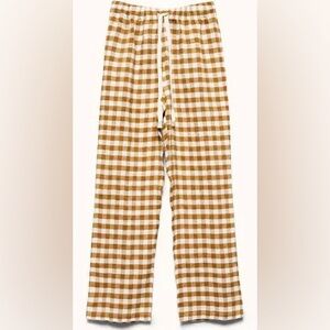 MORROW SOFT GOODS Beni Pants mustard yellow white gingham plaid